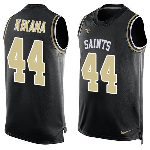 Nike Saints #44 Hau'oli Kikaha Black Team Color Men's Stitched NFL Limited Tank Top Jersey